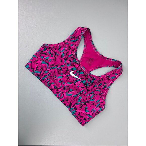 Nike Other - Nike women's small pink patterned racer back low support wireless sports bra